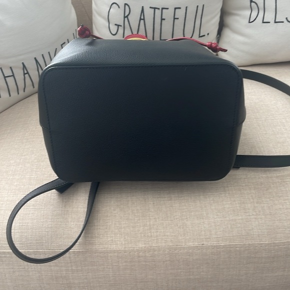 FENDI Drawstring Flap Backpack Leather with Zucca Embossed Detail - Picture 12 of 12